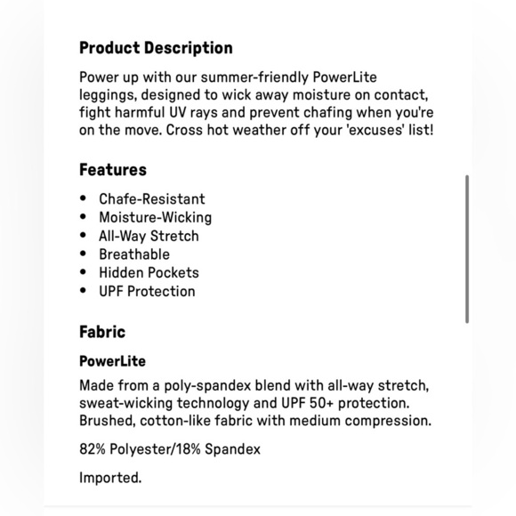 Large fabletics powerlite leggings Marbella print peach botanical colorful - Picture 8 of 13